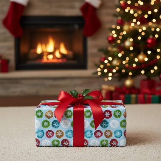 JAM Paper Shimmering Christmas Gift Wrap Set